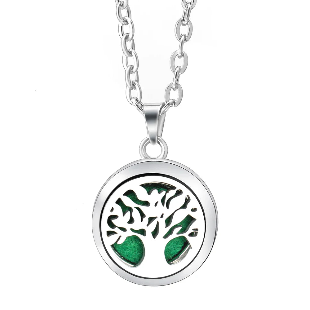 Essential Oil Diffuser Necklace – Stainless Steel Locket Pendant